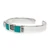 Turquoise cuff bracelet, 'Aztec Elegance' - Hand Crafted Mexican Taxco Silver Cuff Natural Turquoise