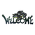 Steel welcome sign, 'Frog Prince' - Steel Welcome Sign Outdoor Living (image 2a) thumbail
