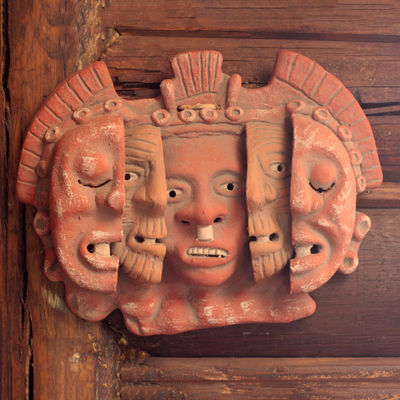 Keramikmaske - Aztekische archäologische Keramikmaske