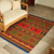 Zapotec wool rug, 'Center Cross' (4x6.5) - Handcrafted Geometric Wool Area Rug (4x6.5) (image 2) thumbail