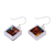 Dichroic art glass jewelry set, 'Summer Abstract' - Unique Modern Art Glass Pendant Jewelry Set from Mexico (image 2g) thumbail