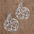 Sterling silver dangle earrings, 'Heart Celebration' - Sterling silver dangle earrings (image 2b) thumbail