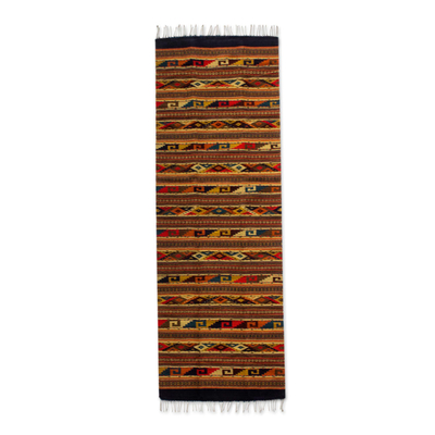 Zapotec wool rug (2.5x10)