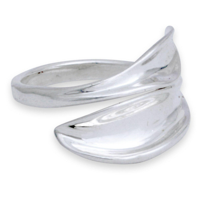 Sterling silver cocktail ring, 'Alliance' - Collectible Modern Sterling Silver Wrap Ring