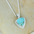 Turquoise pendant necklace, 'Pyramid of Friendship' - Modern Sterling Silver and Natural Turquoise Necklace thumbail
