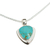 Turquoise pendant necklace, 'Pyramid of Friendship' - Modern Sterling Silver and Natural Turquoise Necklace thumbail