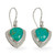 Turquoise dangle earrings, 'Pyramids of Friendship' - Unique Taxco Silver Turquoise Earrings