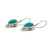 Turquoise dangle earrings, 'Pyramids of Friendship' - Unique Taxco Silver Turquoise Earrings