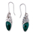 Chrysocolla dangle earrings, 'Peaceful Wisdoms' - Mexico Silver 950 Chrysocolla Dangle Earrings thumbail