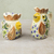 Majolica ceramic sugar bowl and creamer, 'Roosters' - Hand Made Ceramic Multicolour Bird Coffee & Tea Service Set