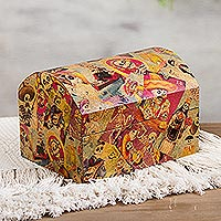 Decoupage chest, 'Happy Catrina' - Day of the Dead Decorative Box