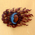 Iron wall adornment, 'High Wind Eclipse' - Fair Trade Sun and Moon Steel Wall Art (image 2) thumbail