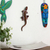 Ceramic wall adornment, 'Handsome Lizard' - Handpainted Ceramic Lizard Wall Sculpture Mexico