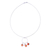 Dichroic art glass pendant necklace, 'Summer Sun' - Silver Pendant Necklace with Crimson Dichroic Glass thumbail