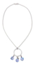Dichroic art glass pendant necklace, 'Winter Sun' - Dichroic art glass pendant necklace thumbail