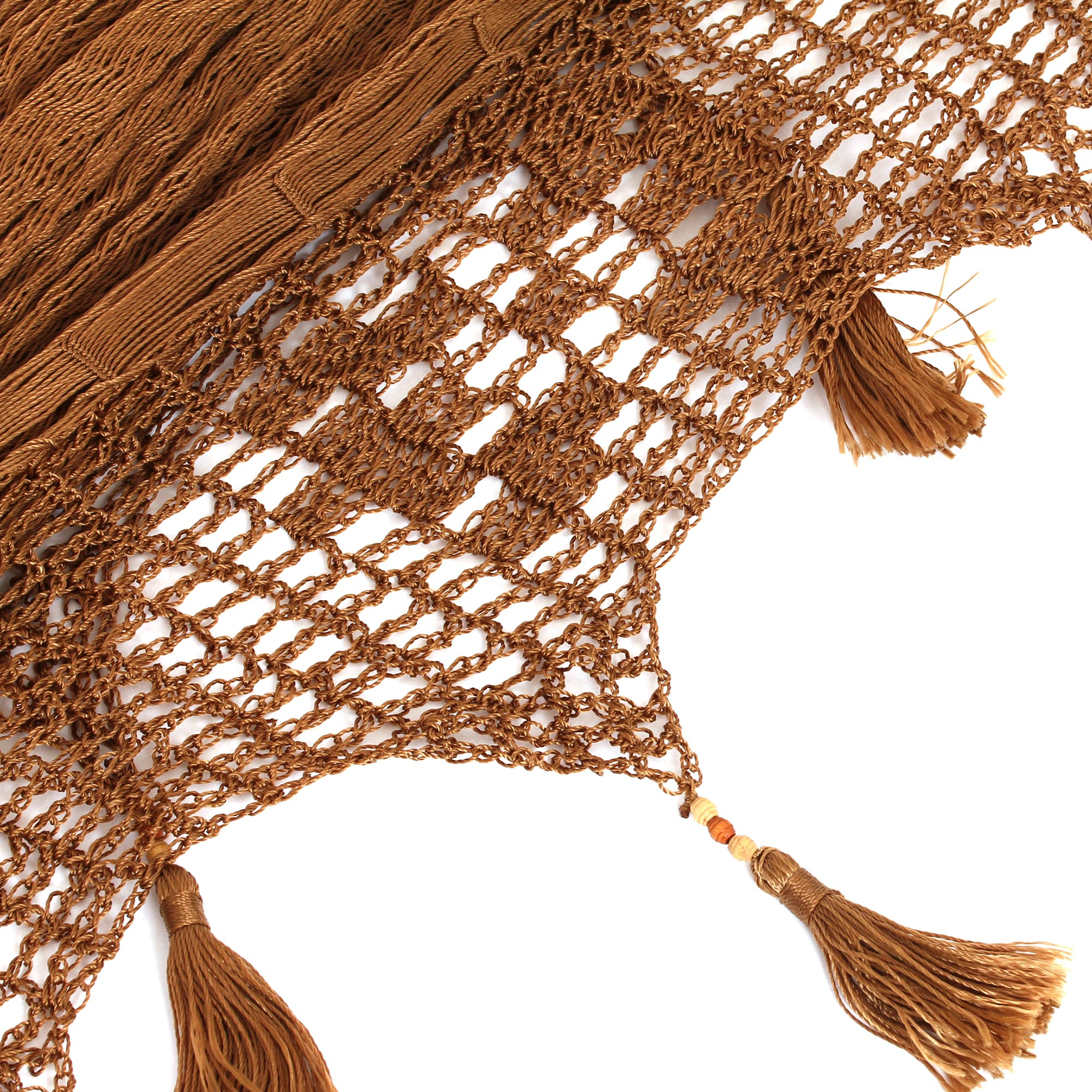 Mexican Solid Rope Hammock (Double) - Copper Filigree | NOVICA