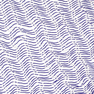 Cotton hammock, 'Ocean Waves' (single) - Artisan Crafted Hammock (Single)