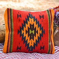 Wool cushion cover, Sun of Oaxaca