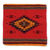 Wool cushion cover, 'Sun of Oaxaca' - Geometric Wool Patterned Red Cushion Cover thumbail