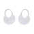 Sterling silver hoop earrings, 'Aztec Magnificence' - Handcrafted Sterling Silver Hoop Earrings (image 2a) thumbail