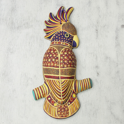 Ceramic wall adornment, Batik Cockatoo