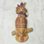 Ceramic wall adornment, 'Batik Cockatoo' - Mexico Handpainted Ceramic Bird Placque (image 2) thumbail