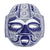 Ceramic mask, 'Midnight Olmeca' - Handmade Ceramic Mexican Folk Art Mask thumbail