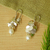 Cultured pearl waterfall earrings, 'Popocateptl Moon' - Sterling Silver and Pearl Waterfall Earrings from Mexico (image 2b) thumbail