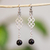 Onyx dangle earrings, 'Zapotec Lace' - Handmade Taxco Silver Dangle Earrings with Onyx thumbail