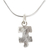 Silver pendant necklace, 'Puzzle' - Hand Made Modern Fine Silver Pendant Necklace from Mexico (image 2b) thumbail