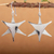 Silver dangle earrings, 'Stars Over Taxco' - Handcrafted Star Fine Silver Dangle Earrings thumbail