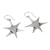 Silver dangle earrings, 'Stars Over Taxco' - Handcrafted Star Fine Silver Dangle Earrings (image 2b) thumbail