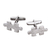 Silver cufflinks, 'Puzzle' - Silver cufflinks (image 2a) thumbail