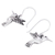 Sterling silver dangle earrings, 'Hummingbird Secrets' - Fair Trade Fine Silver Bird Earrings from Mexico (image 2b) thumbail
