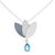 Blue topaz flower necklace, 'Mixtec Tulip' - Artisan Crafted Floral Fine Silver Blue Topaz Necklace