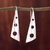Silver drop earrings, 'Taxco Modern' - Mexican Taxco Silver Contemporary Drop Earrings (image 2) thumbail