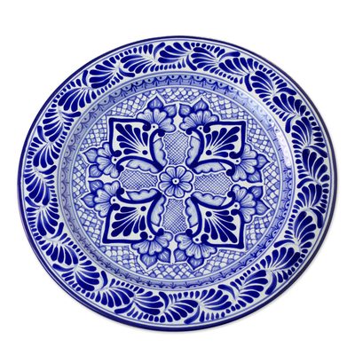 Talavera ceramic plate, 'Empress' - Talavera ceramic plate