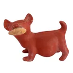 Ceramic figurine, 'Colima Dog with Corn' - Ceramic Dog Sculpture Mexican Archaeology Replica