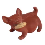 Ceramic figurine, 'Colima Dog with Corn' - Ceramic Dog Sculpture Mexican Archaeology Replica