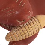 Ceramic figurine, 'Colima Dog with Corn' - Ceramic Dog Sculpture Mexican Archaeology Replica