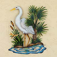 Featured review for Steel wall art, Heron in Chapala