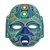 Ceramic mask, 'Jade Olmec Lord' - Hand Made Ceramic Green Bird Mask thumbail