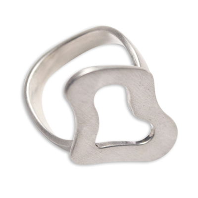 Sterling silver cocktail ring, 'I'm All Ears' - Modern Sterling Silver Cocktail Ring