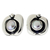 Pearl button earrings, 'Iridescent Glow' - Pearl button earrings (image 2a) thumbail