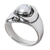Cultured pearl cocktail ring, 'Mini Bonito' - Modern Sterling Silver Pearl Ring thumbail