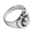 Cultured pearl cocktail ring, 'Mini Bonito' - Modern Sterling Silver Pearl Ring (image 2c) thumbail