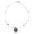 Lapis lazuli pendant necklace, 'Tide Pool' - Handmade Sterling Silver Lapis Lazuli Necklace (image 2b) thumbail