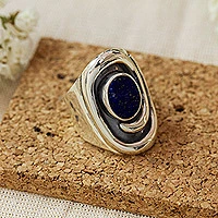 Featured review for Lapis lazuli cocktail ring, Tide Pool