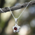 Garnet flower necklace, 'Aztec Daisy' - Garnet flower necklace (image 2) thumbail