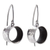 Silver dangle earrings, 'Urban Moon' - Handmade Modern Fine Silver Dangle Earrings thumbail